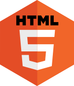hexagonal sticker of html5
